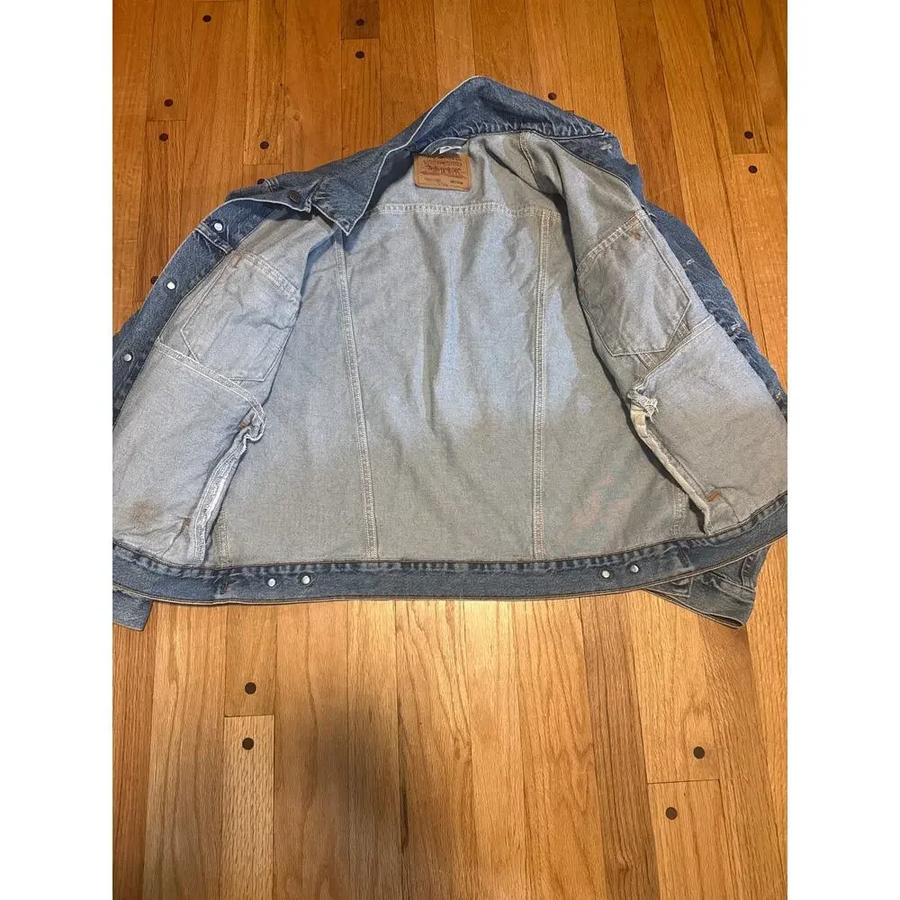 Levi's® Vtg Jacket Relaxed-fit 90's Trucker Men's Sz Medium 70507-0389 - Picture 4 of 12